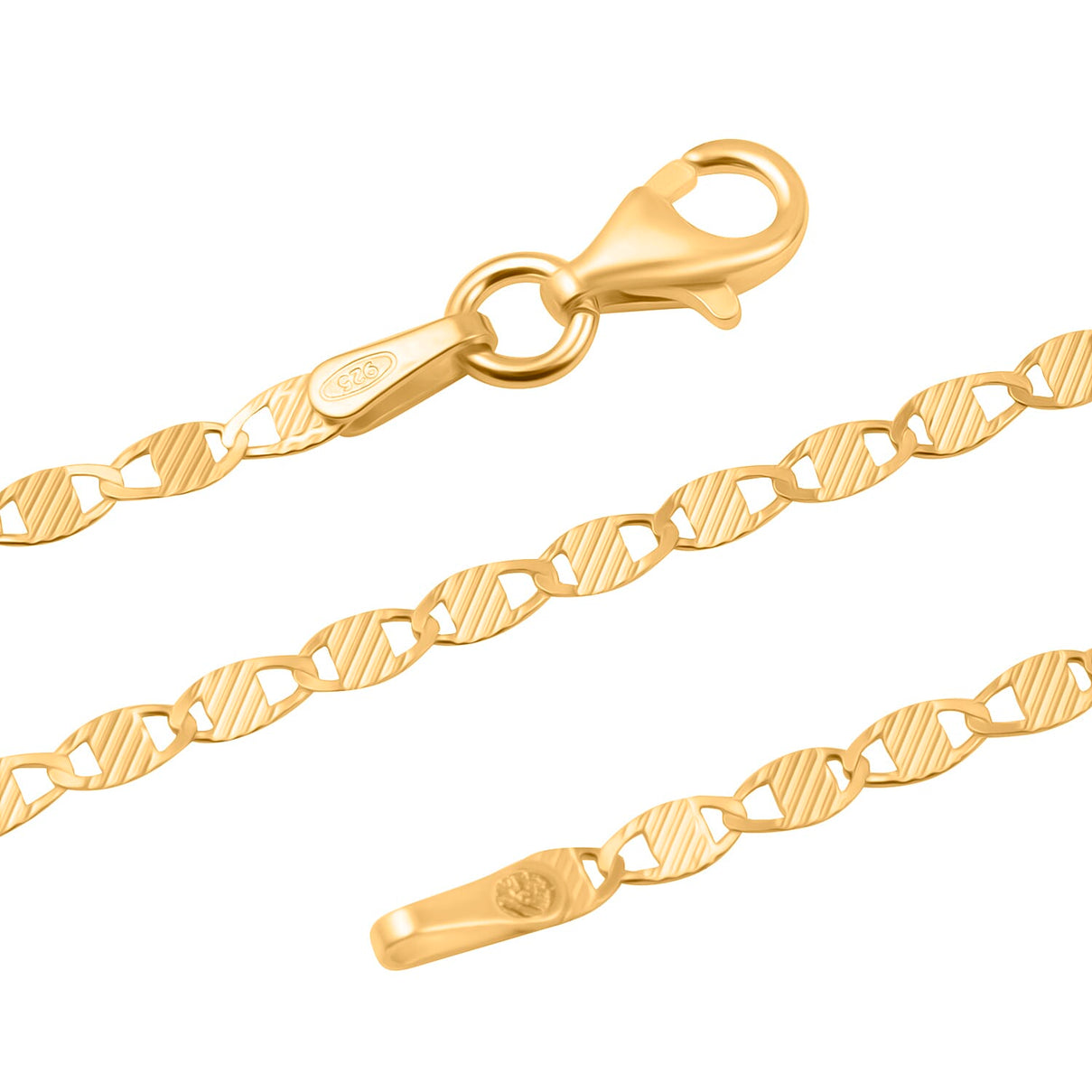 Sterling Silver Necklace (Size - 20) with gold overlay 7990659 3