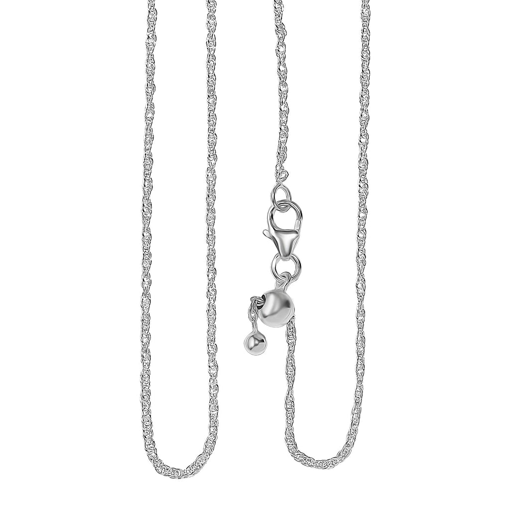 Sterling Silver Prince Of Wales Slider Necklace (Size 20)