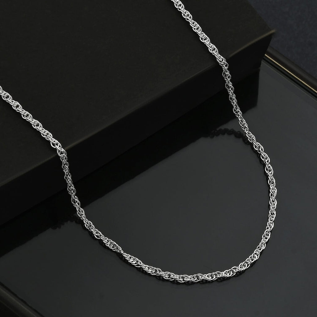 Sterling Silver Prince Of Wales Slider Necklace (Size 20)