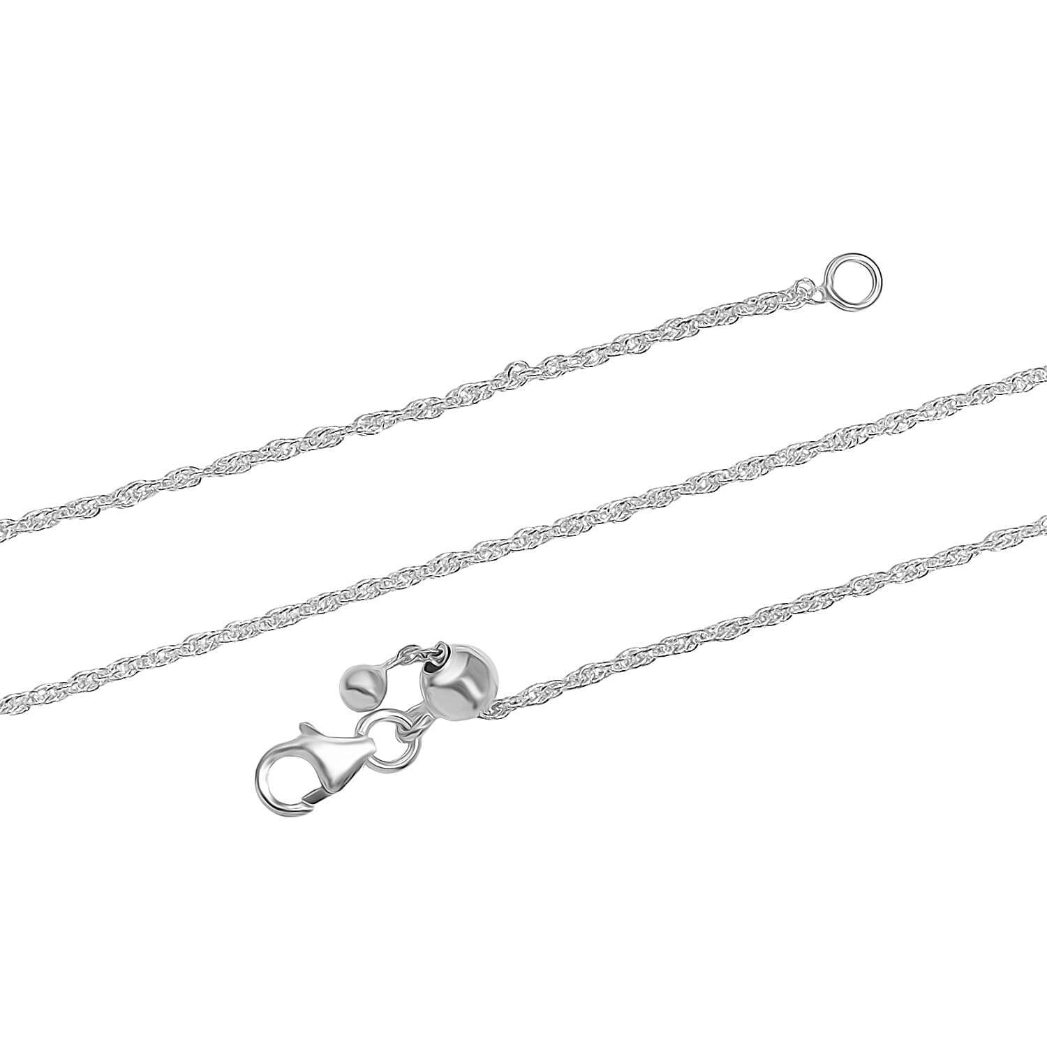 Sterling Silver Prince Of Wales Slider Necklace (Size 20) 8104220 13