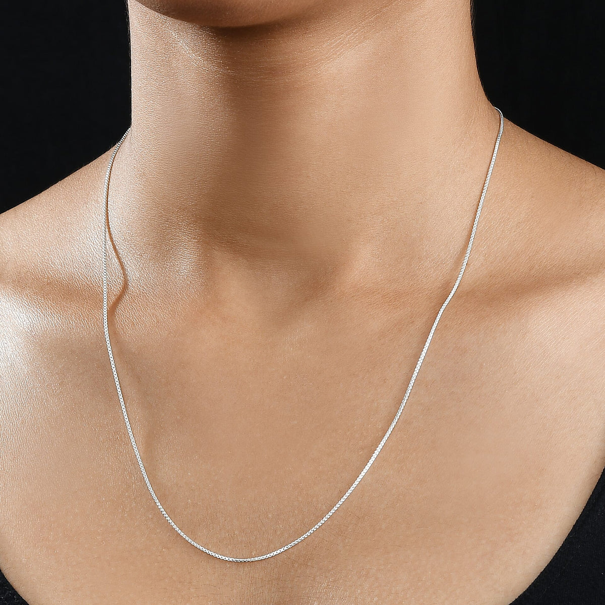 ROME DESIGNER OUTLET CLOSEOUT Sterling Silver FORMA PERFETTA Adjustable Necklace (Size - 20) with Lobster Clasp 8229201 2