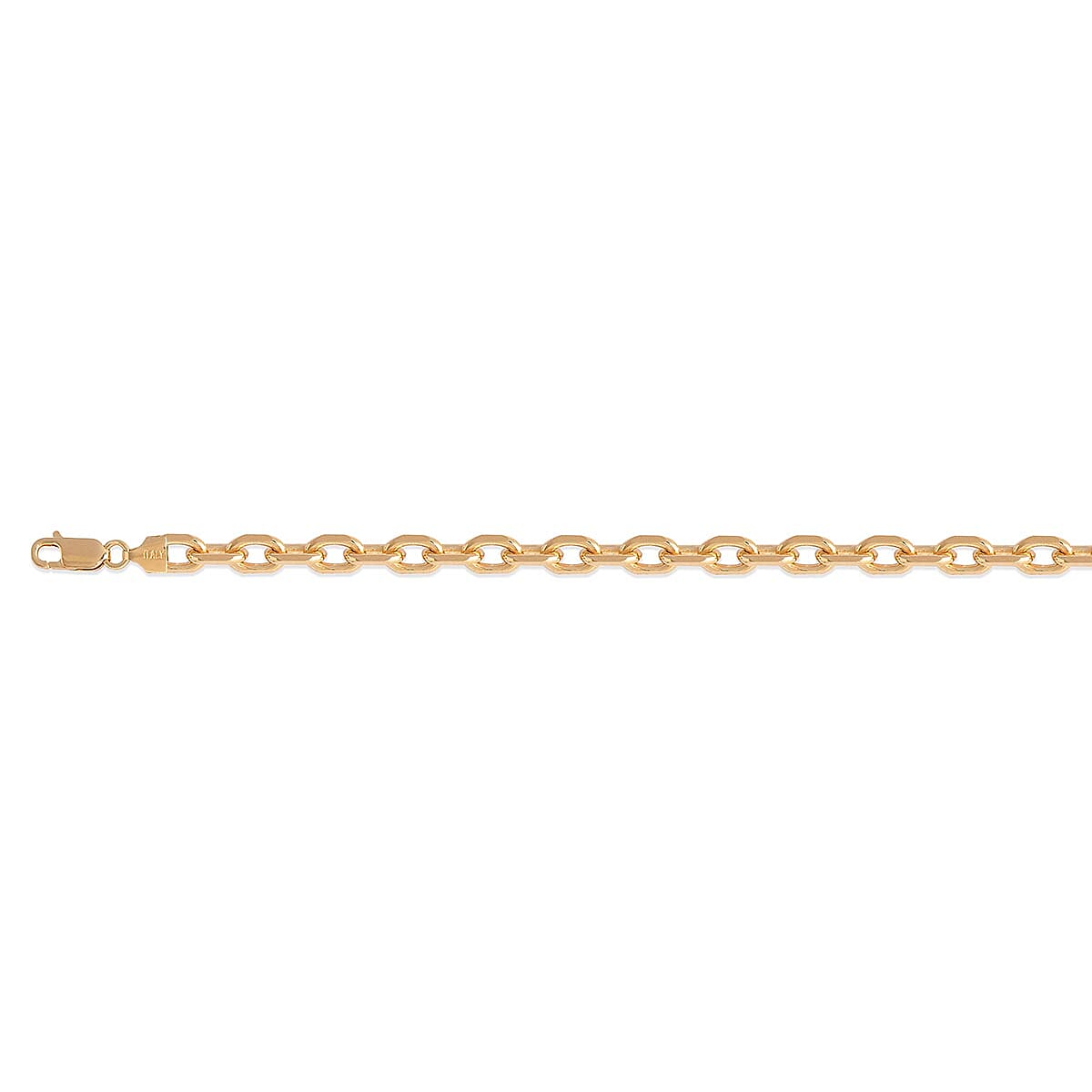 Chrysos Collection - Italian Made 5MM Fortata Necklace with Lobster Clasp in Yellow Gold Plated Sterling Silver 24 Inch V32525589 0