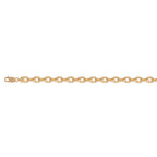 Italian Made Cable Necklace (Size - 24) with Lobster Clasp in Yellow Gold Plated Sterling Silver, Silver Wt. 46.70 Gms