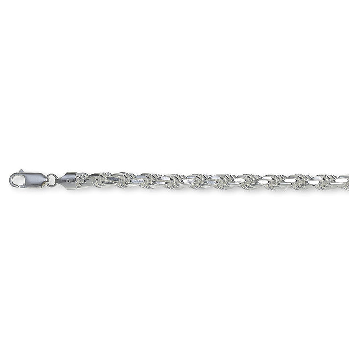 Italian Made- Sterling Silver Diamond Cut Rope Necklace (Size - 24) with Lobster Clasp, Silver Wt. 65.04 Gms 8415133 1