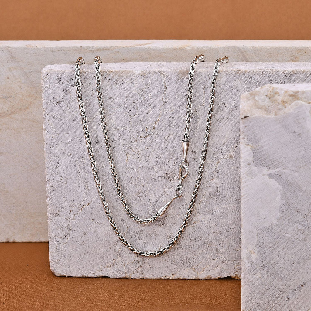 Royal Bali Collection - Sterling Silver Padian Necklace (Size - 30), Silver Wt. 20.90 Gms