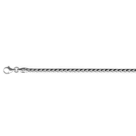 Italian Made- Sterling Silver Box Spiga Necklace (Size - 30) with Lobster Clasp, Silver Wt. 50.64 Gms V32385262 1