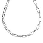 La Bella Fine Italian Jewellery - Broad Paperclip Necklace (Size - 20) With Lobster Clasp in Sterling Silver, Silver Wt. 43.52 Gms.