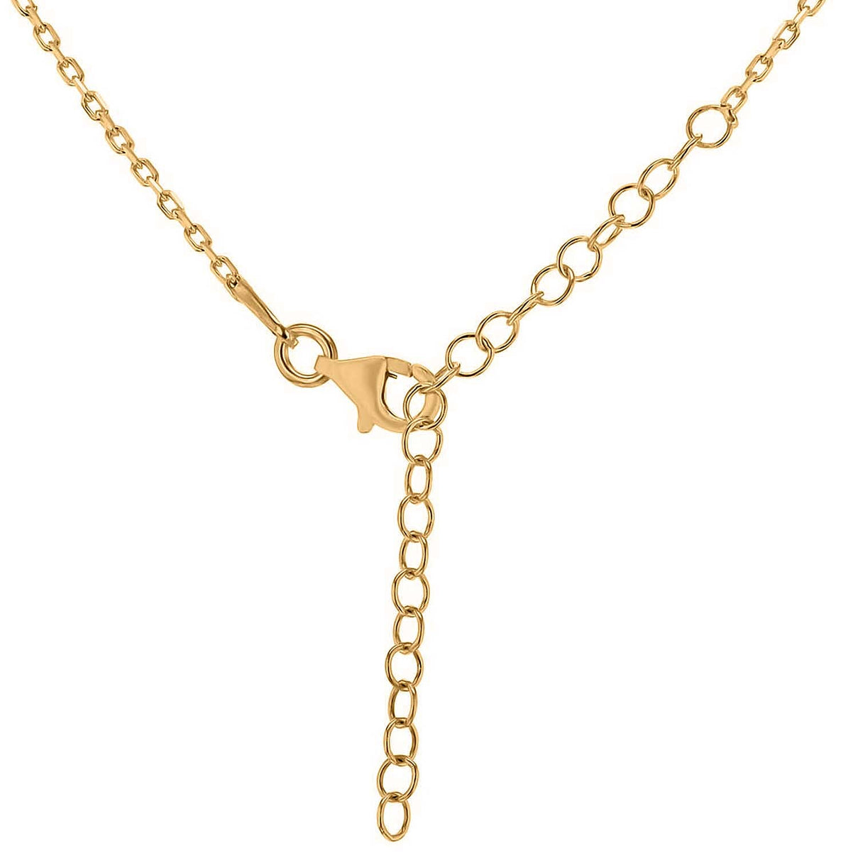 Sterling Silver Yellow Gold Plated 11.4mm x 25.5mm Padlock Adjustable Necklace 17.5 Inch to 19.5 Inch 7456994 4