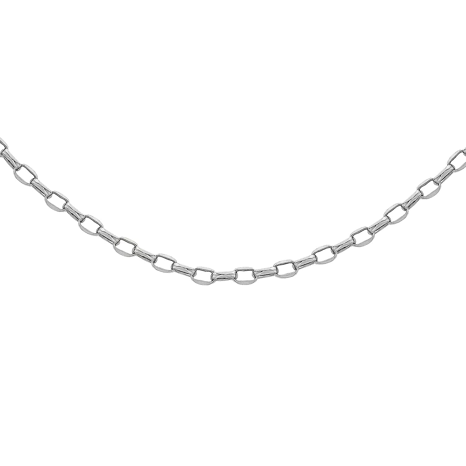 Sterling Silver Oval Belcher Chain 20 Inch 7607383 6