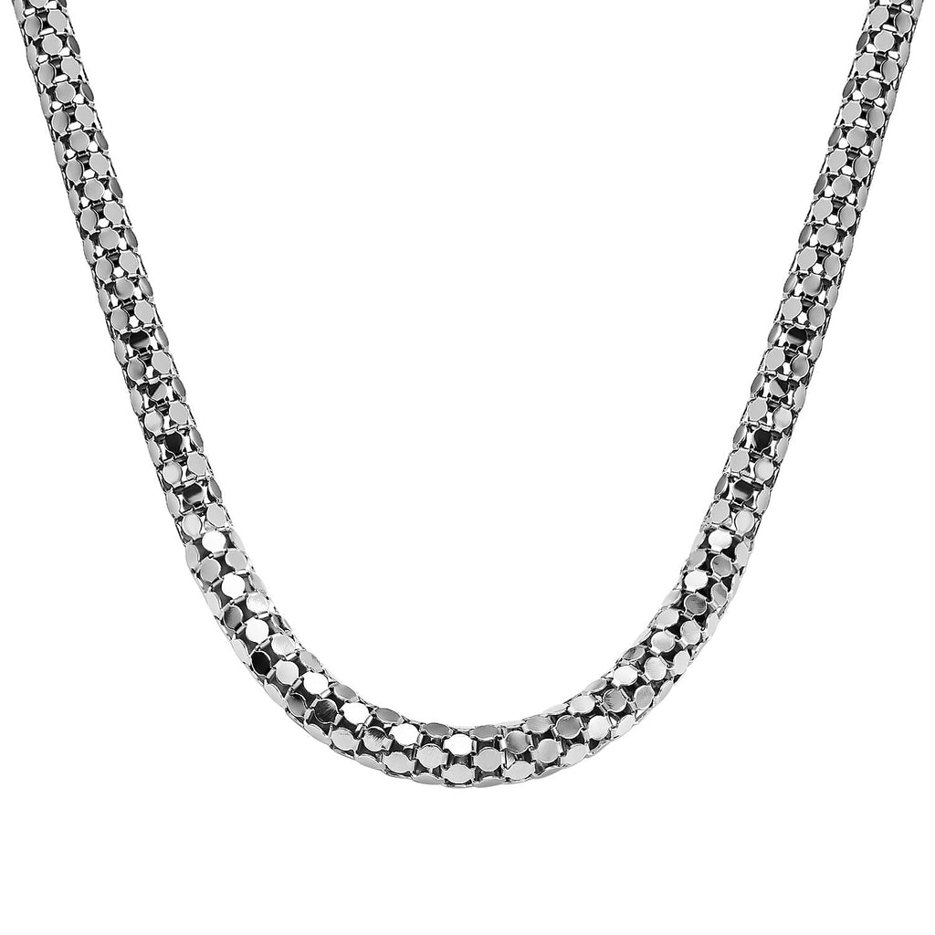 Sterling Silver Oversized Popcorn Necklace (Size - 22), Silver Wt. 21.59 Gms