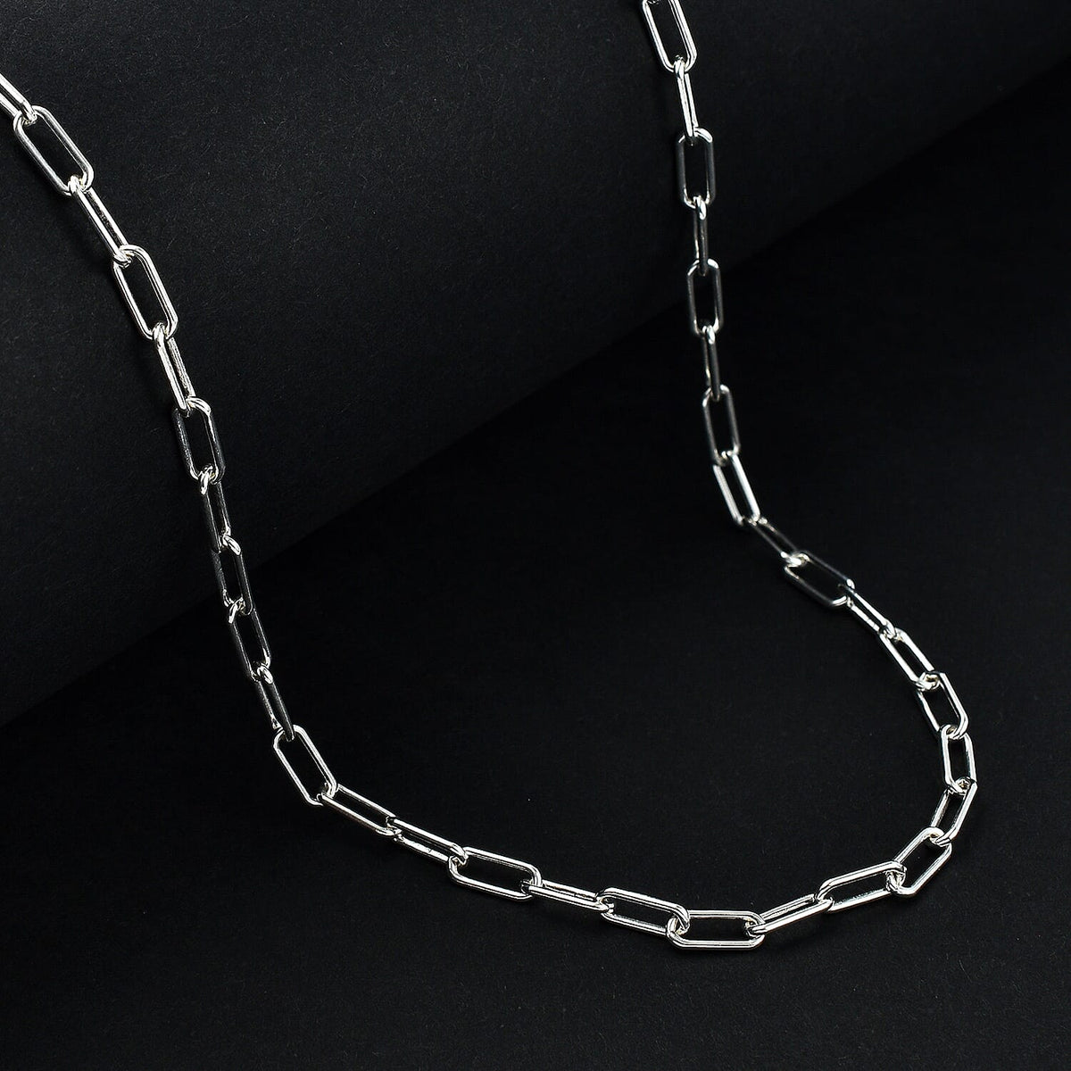 Hatton Garden Closeout Sterling Silver Paper Clip Necklace (Size - 32), Silver Wt. 16.3 Gms 7709684 1