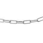 Hatton Garden Closeout Sterling Silver Paper Clip Necklace (Size - 32), Silver Wt. 16.3 Gms