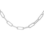 Vicenza Luxury Edition - Sterling Silver Paper Clip Chain (Size - 32), Silver Wt. 15.6 Gms