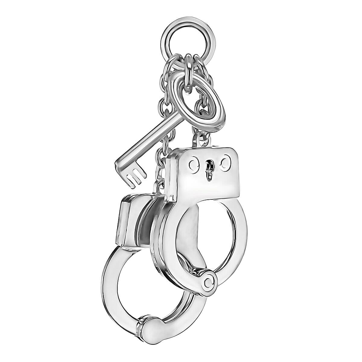 Sterling Silver 23.7mm x 50.8mm Handcuffs Pendant 7318056 0