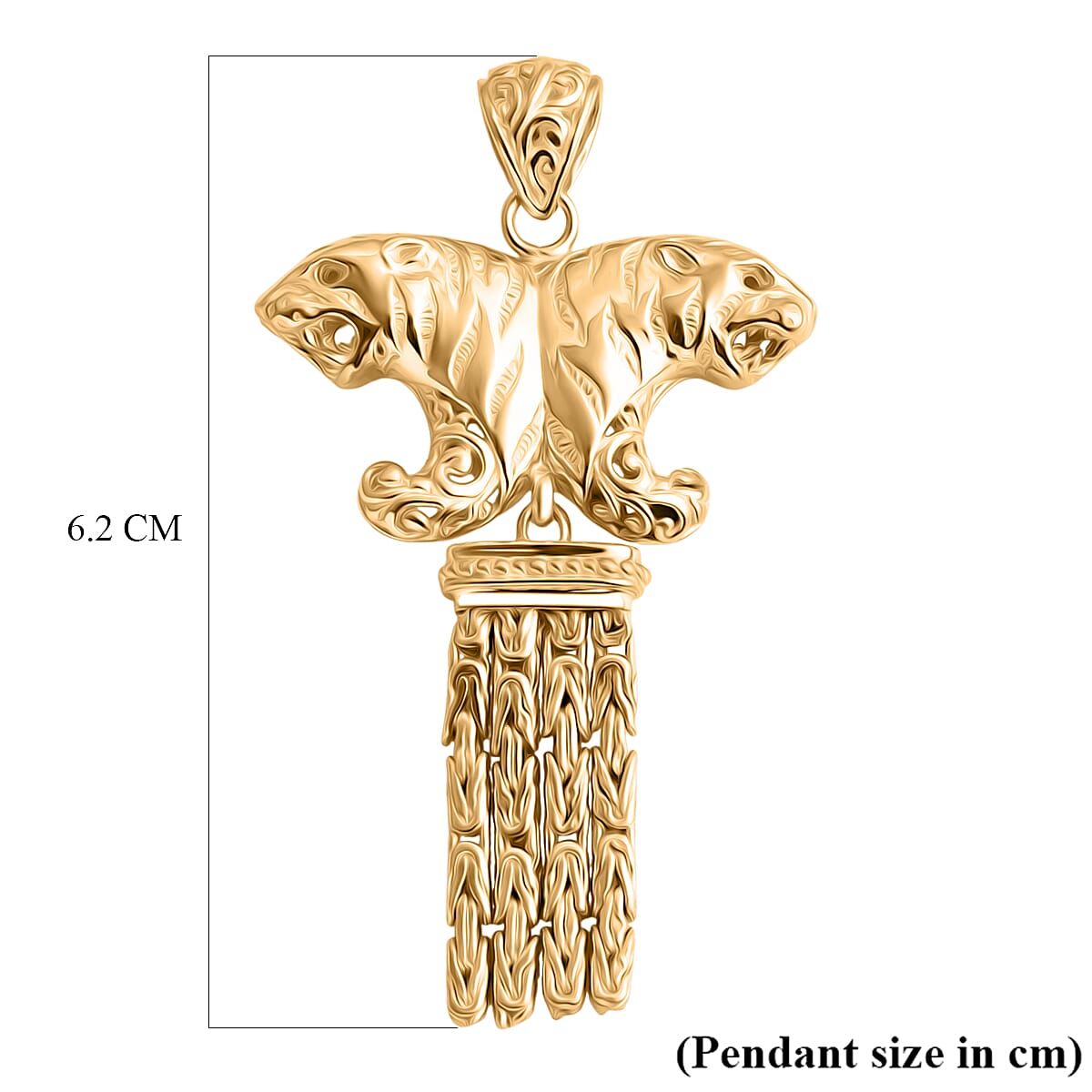 D'joy Royal Bali Collection Sterling Silver Tiger Pendant 8237034 5