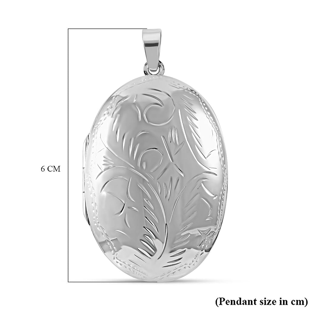 JCK Vegas Closeout - Sterling Silver Vine Embossed Pendant,  Silver Wt. 14.70 Gms