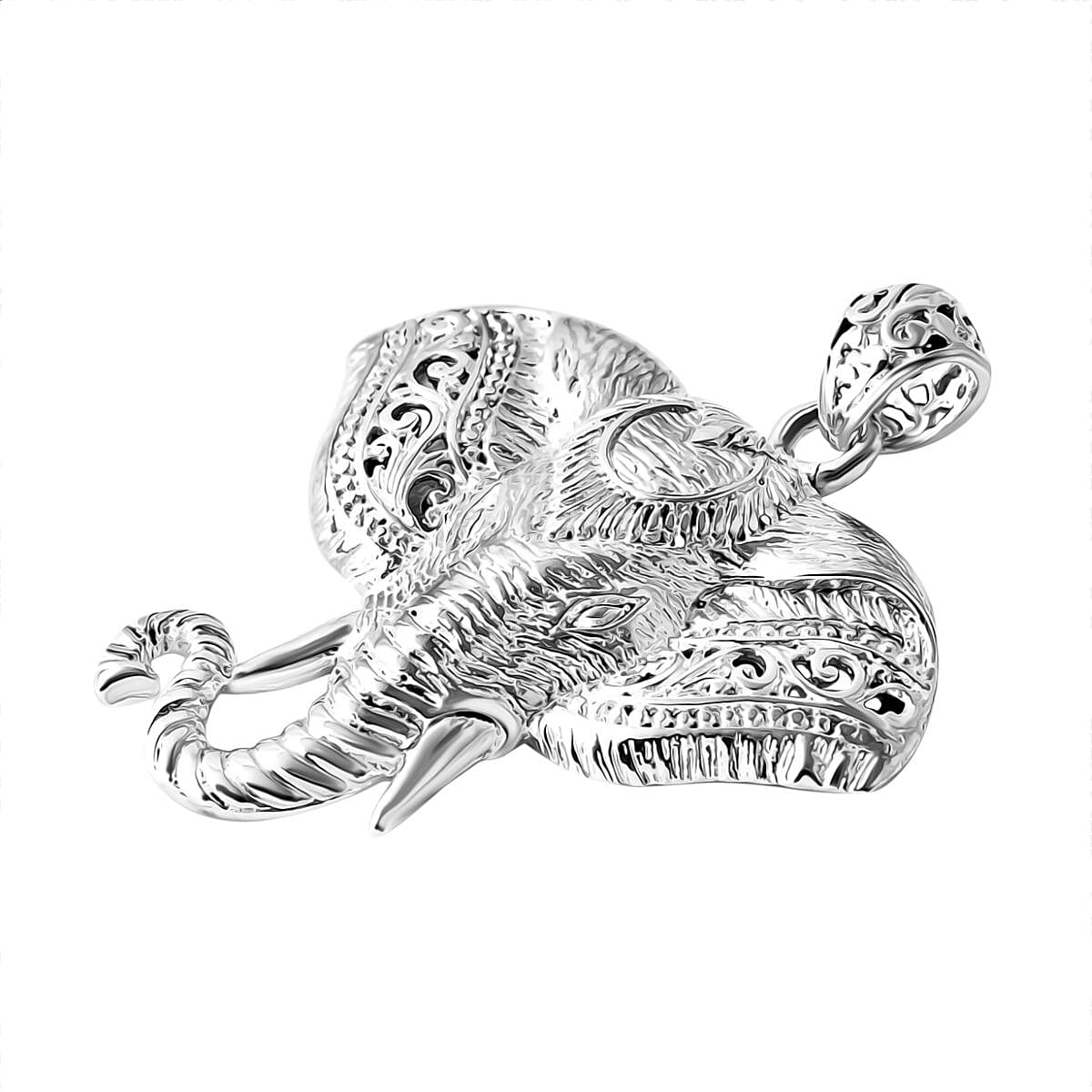 Royal Bali Sterling Silver Sumatran Elephant Pendant,  Silver Wt. 15.90 Gms 8055594 3