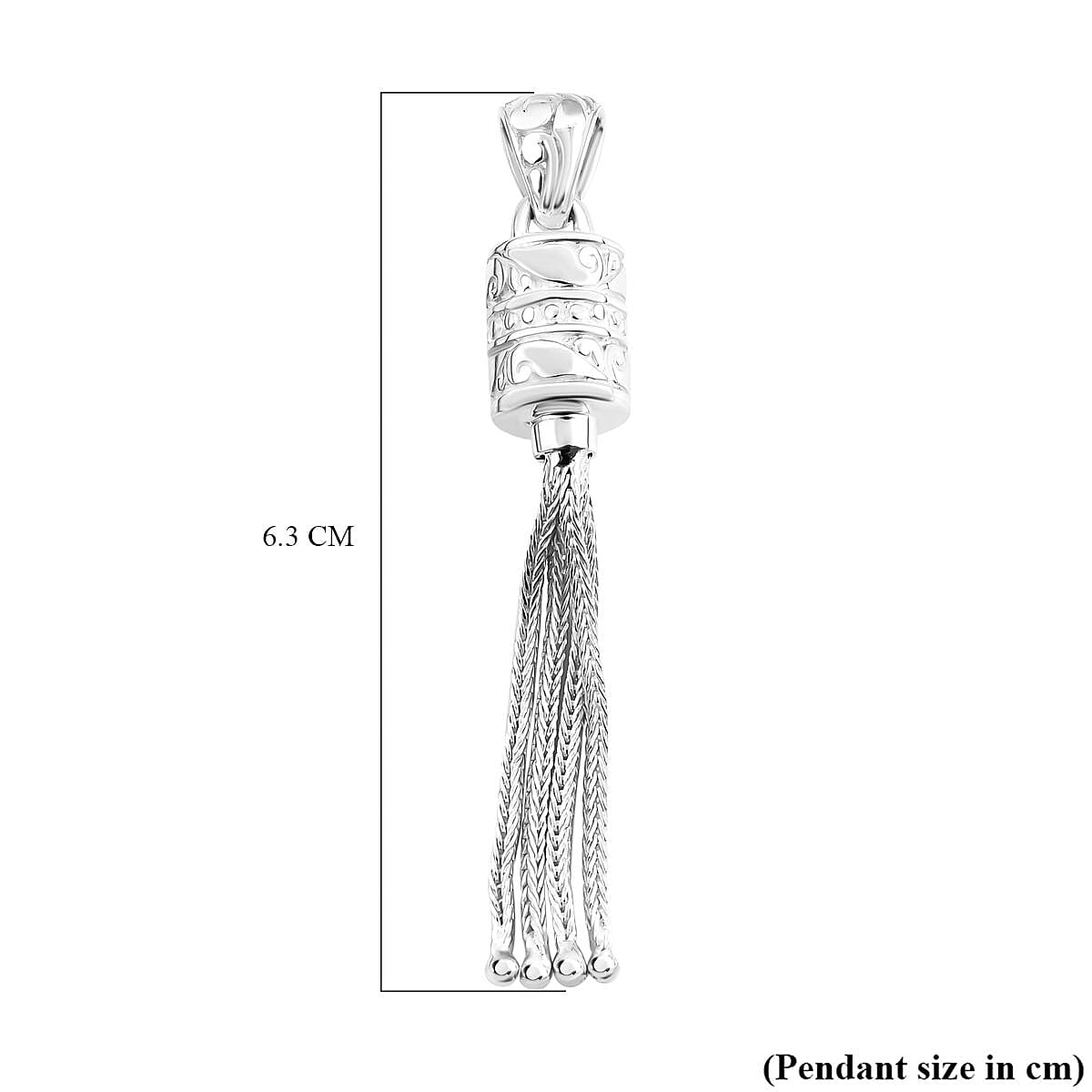 Royal Bali Collection - Sterling Silver Tassel Pendant 7652013 5