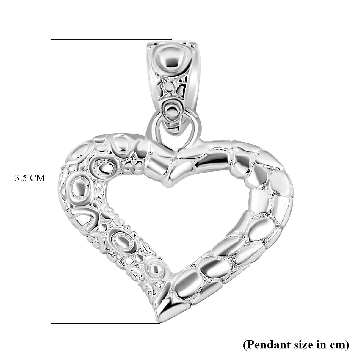 Sterling Silver Heart Pendant,  Silver Wt. 5 Gms 7768447 6