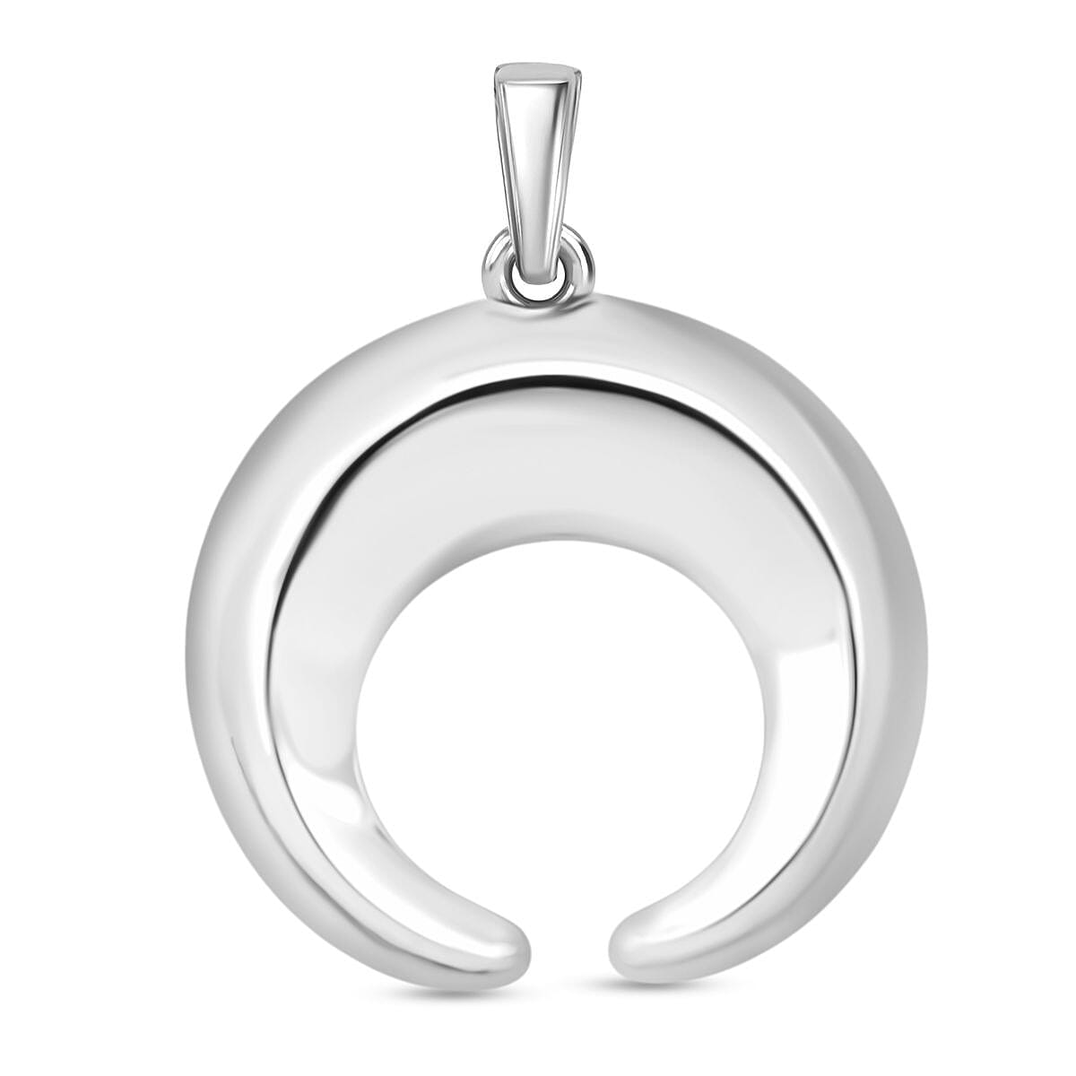Designer Inspired Thai Sterling Silver Crescent Moon Pendant 8248620 0