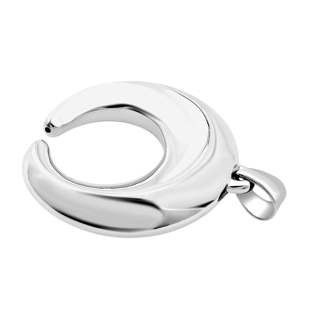 Designer Inspired Thai Sterling Silver Crescent Moon Pendant 8248620 3