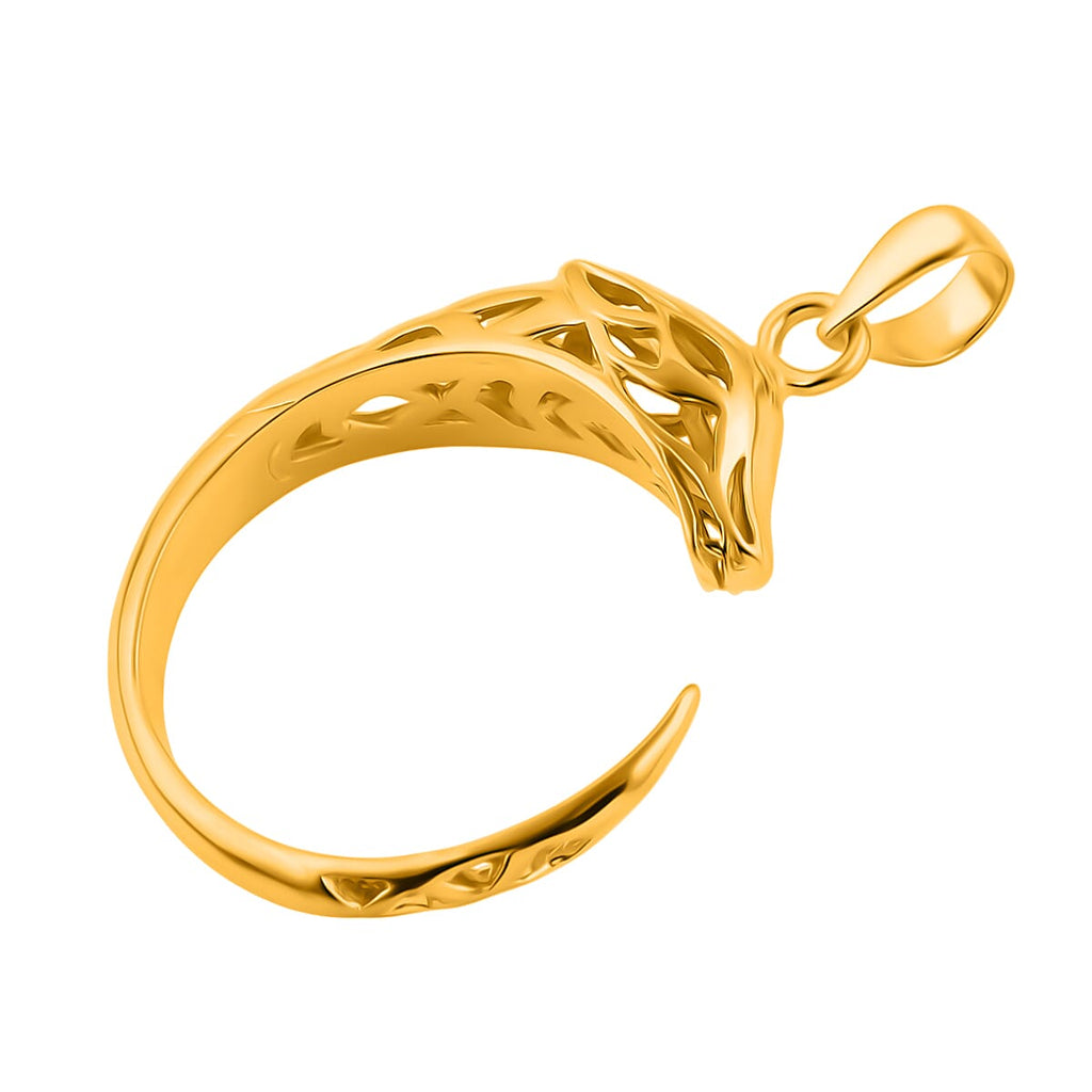 Royal Bali Collection - Handmade Dragon Pendant in 22K Vermeil Yellow Gold Plated Sterling Silver, Silver Wt. 6.20 Gms.
