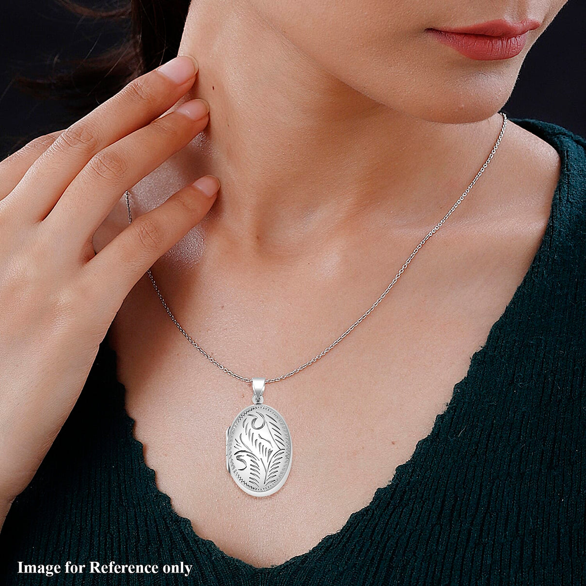 Thai Silver Victorian Floral Openable Locket Pendant 7815104 2