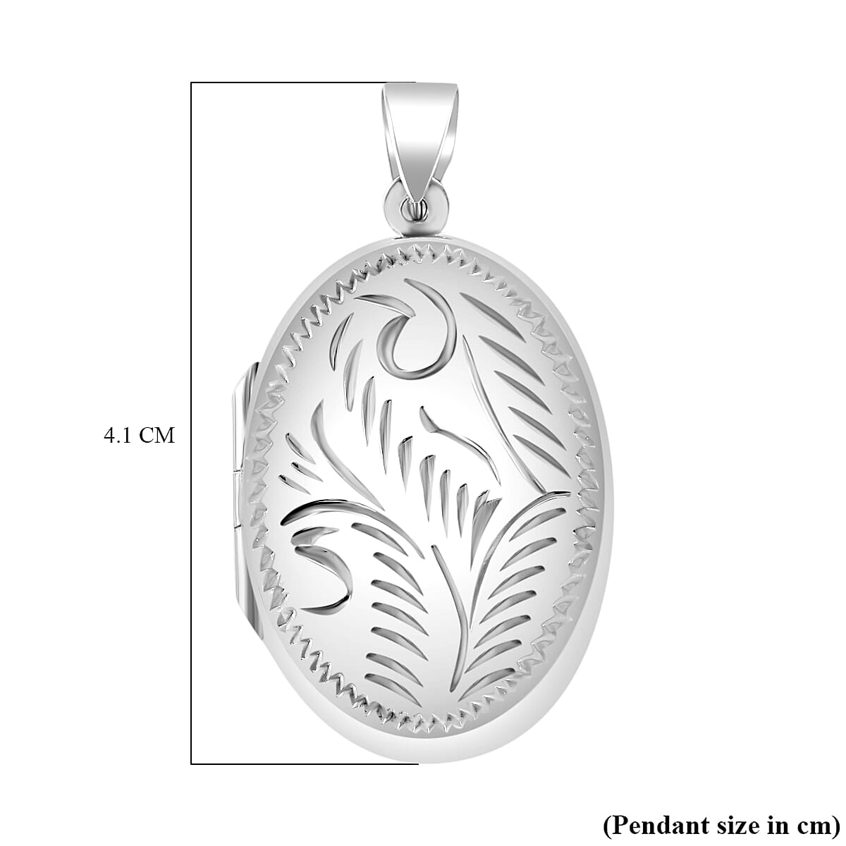 Thai Silver Victorian Floral Openable Locket Pendant 7815104 5