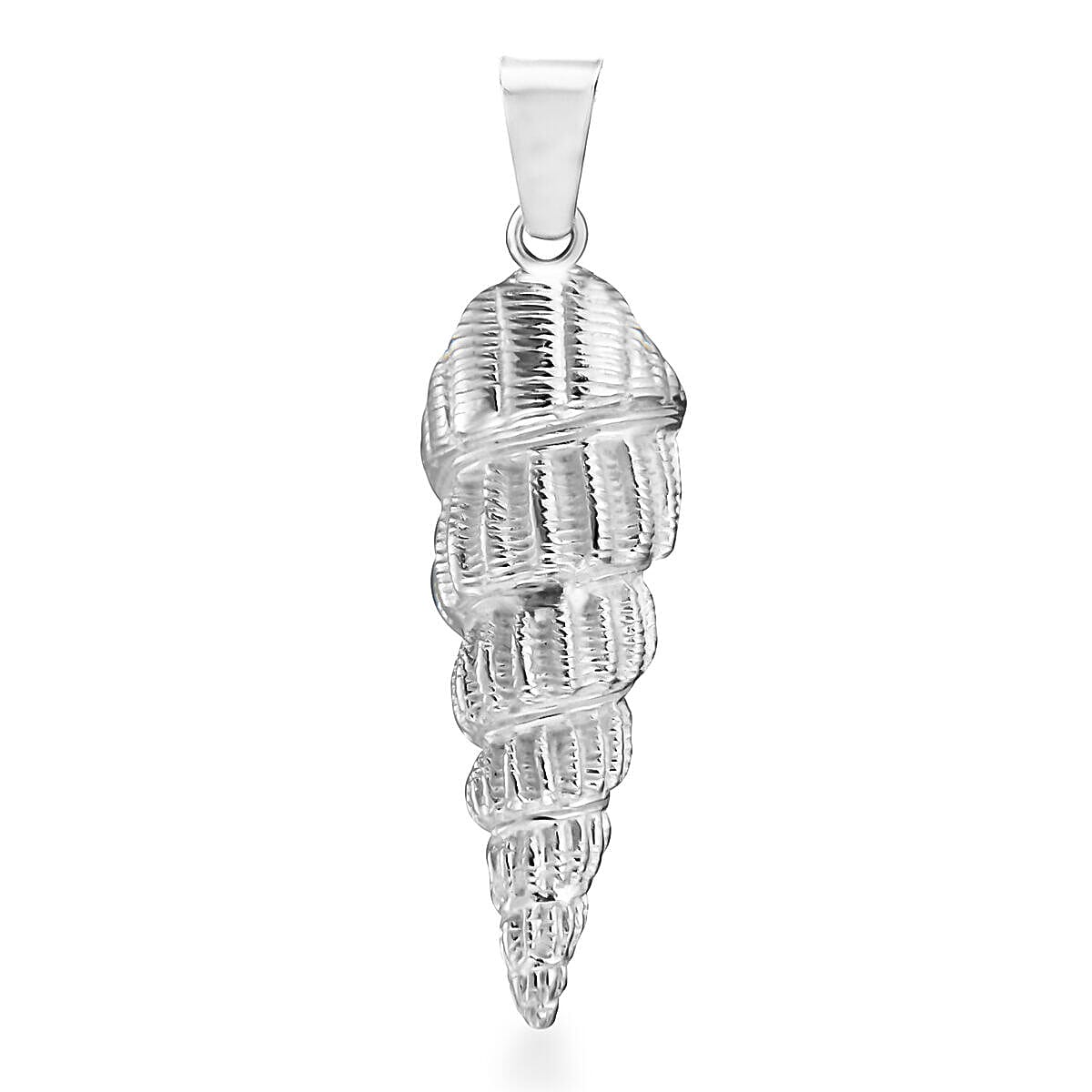 Sterling Silver Textured Shell Pendant 7318048 0