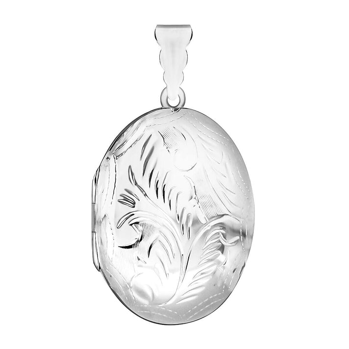 Sterling Silver 27mm x 47mm Large Engraved Oval Locket 7318075 1