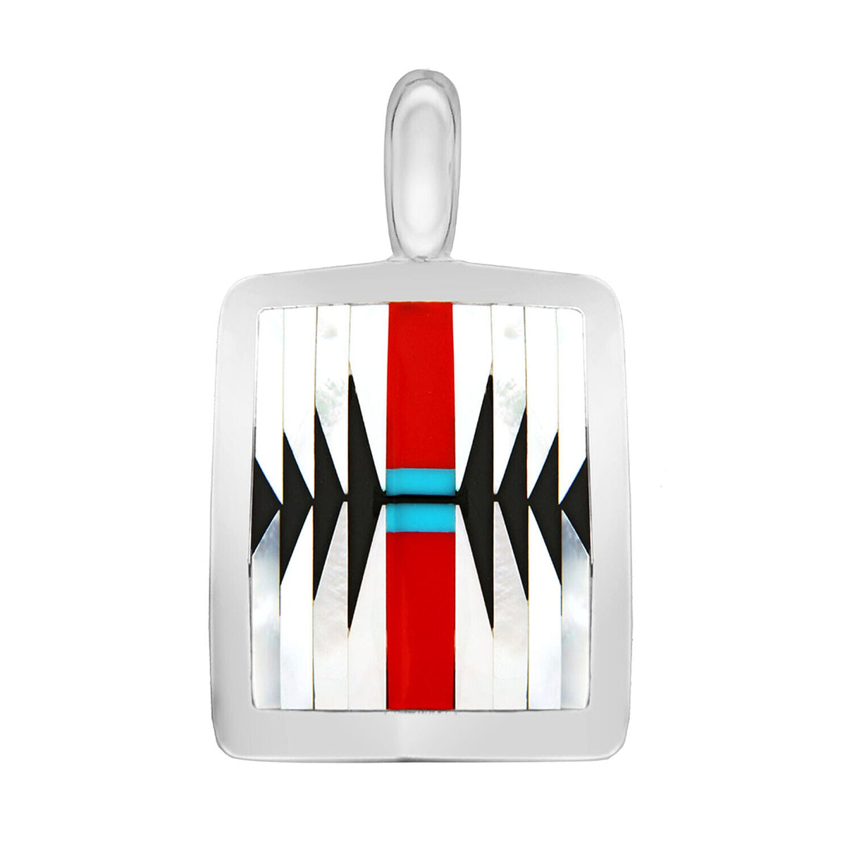 Sterling Silver Geometric Rectangle Pendant 7318032 0