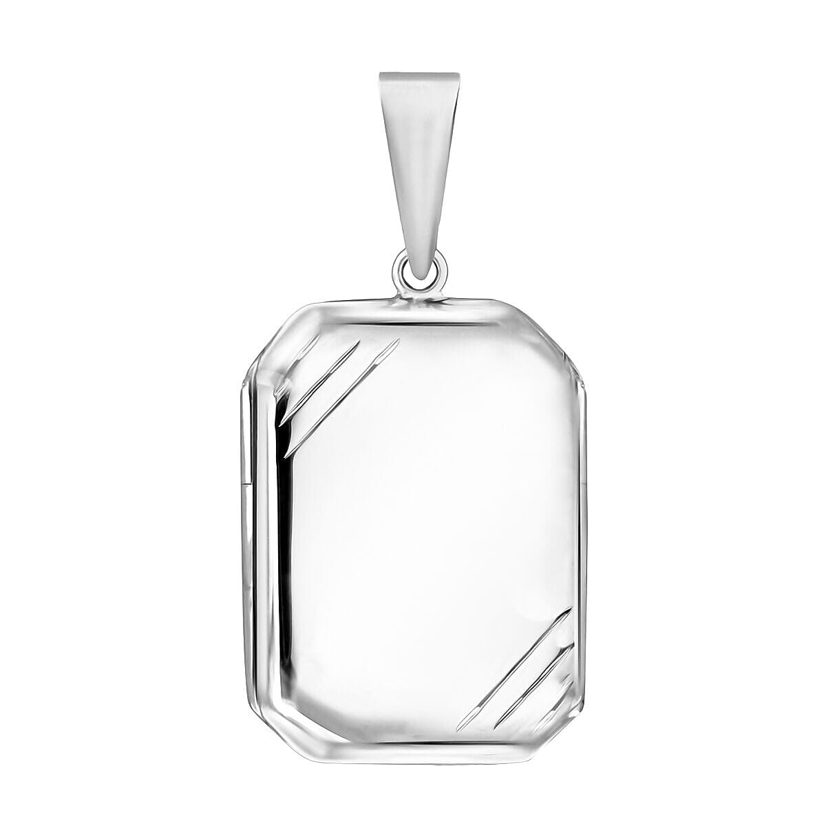 Sterling Silver 23mm x 45mm Mens Octagonal Locket 7318071 0