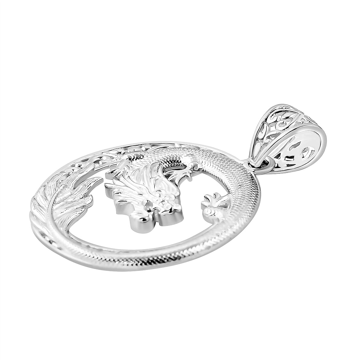 Royal Bali Collection - Sterling Silver Dragon Locket Pendant, Silver Wt. 8.5 Gms 7748375 4