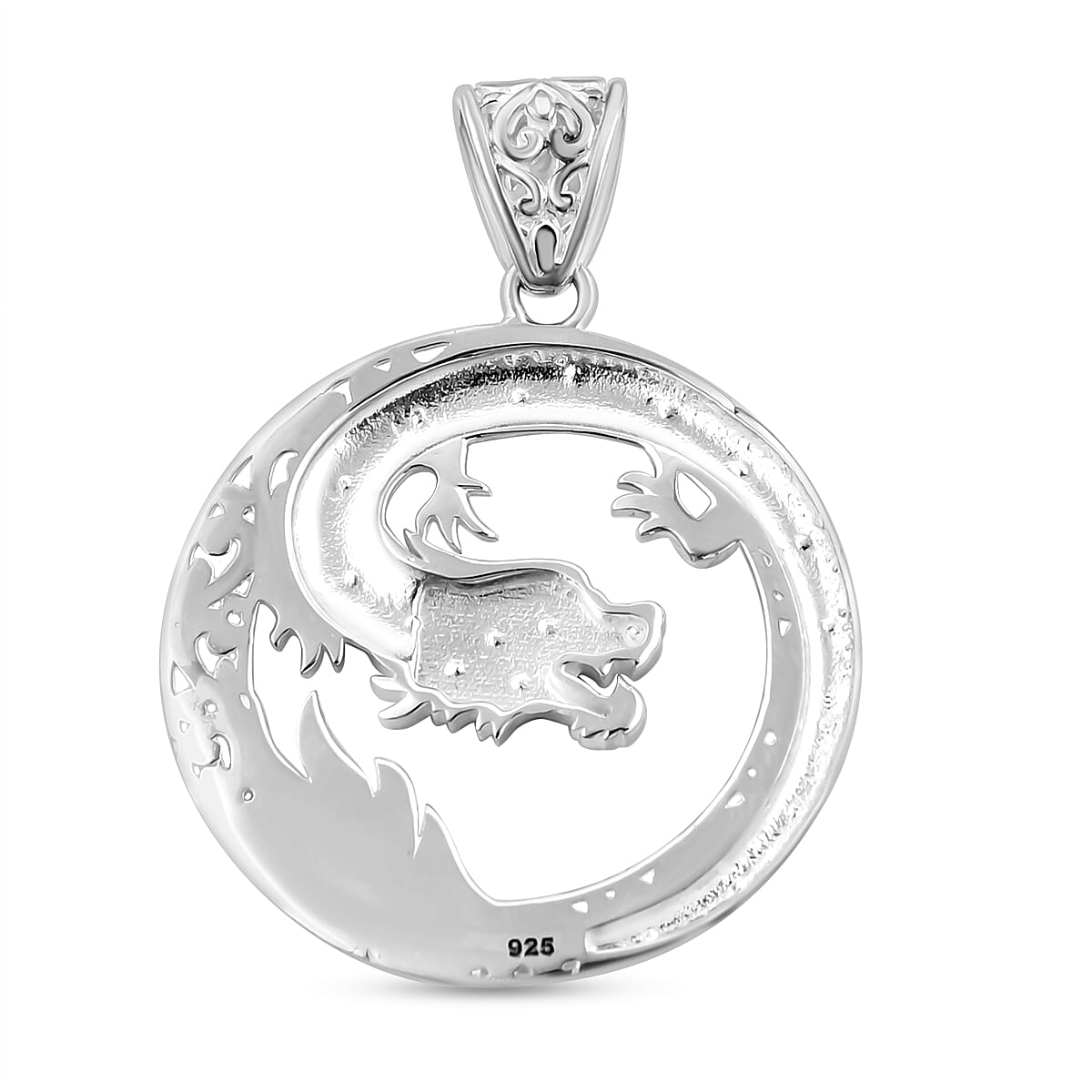 Royal Bali Collection - Sterling Silver Dragon Locket Pendant, Silver Wt. 8.5 Gms 7748375 5
