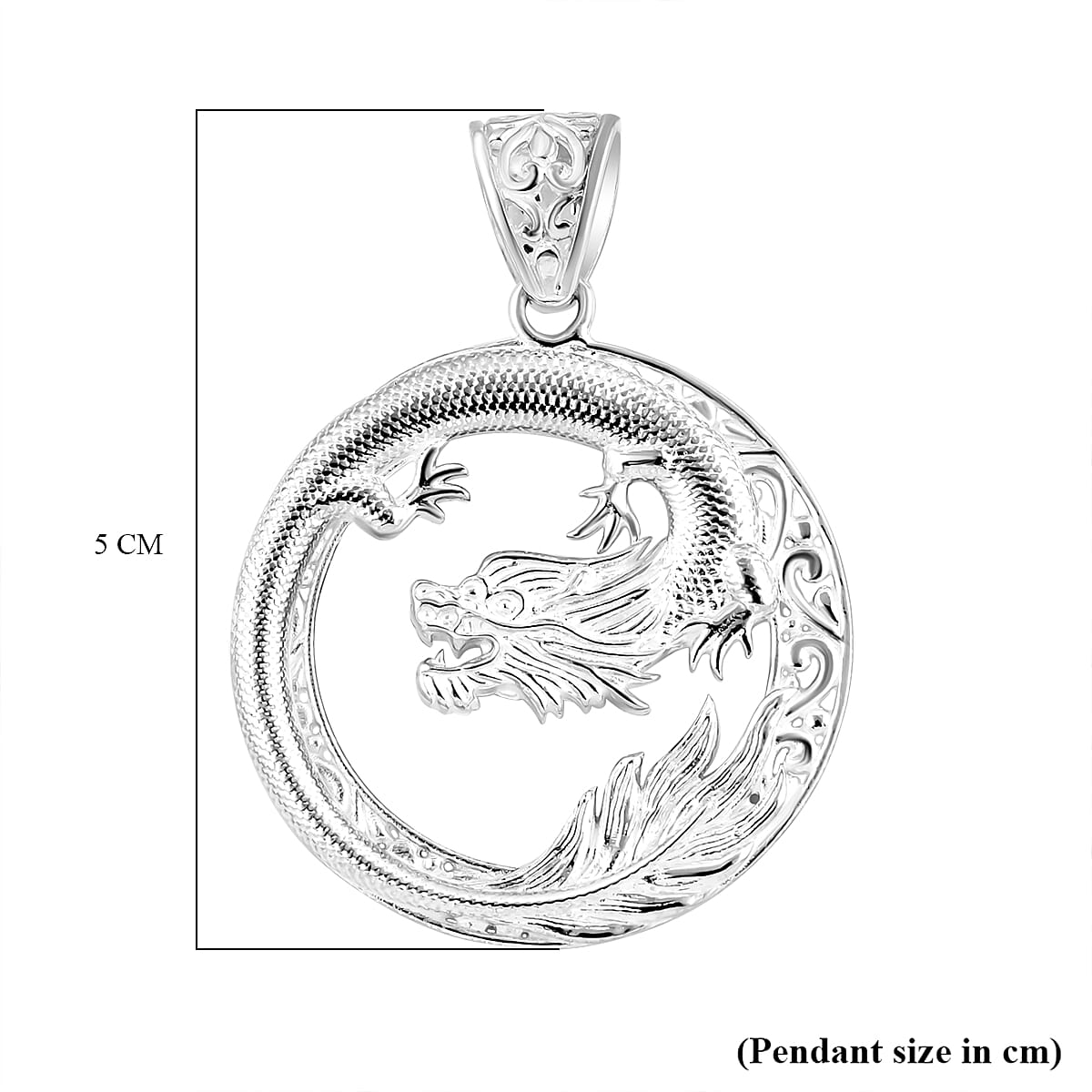 Royal Bali Collection - Sterling Silver Dragon Locket Pendant, Silver Wt. 8.5 Gms 7748375 6