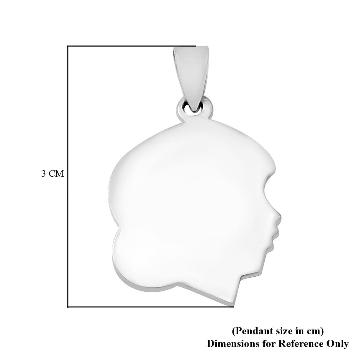 Sterling Silver Pendant in Woman Face Design 6069111 4