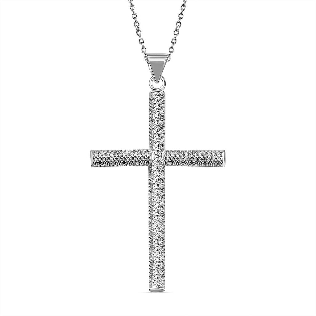 Sterling Silver Cross Pendant with Chain (Size - 18)