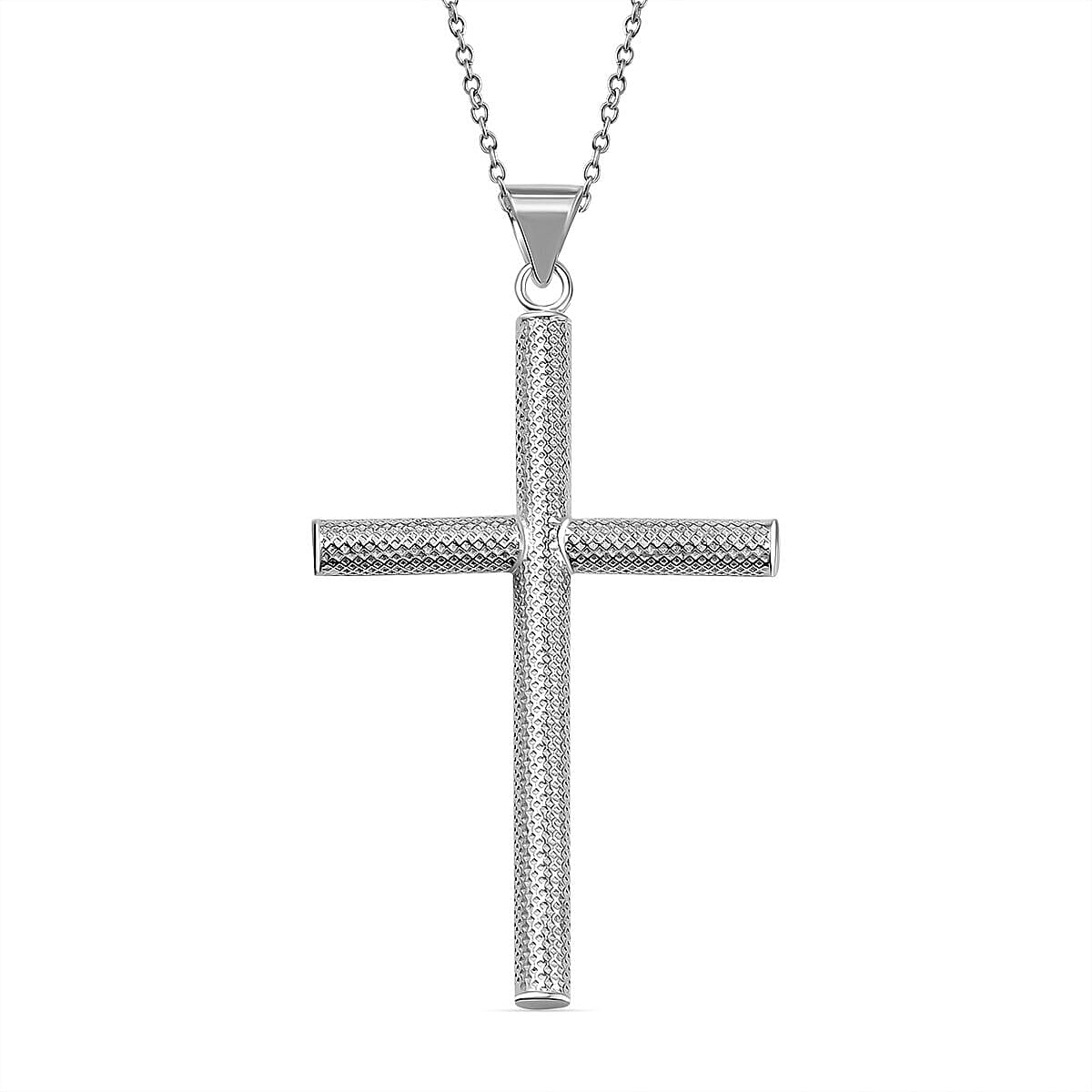 Sterling Silver Cross Pendant with Chain (Size - 18) 7279994 0