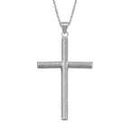 Sterling Silver Cross Pendant with Chain (Size - 18)