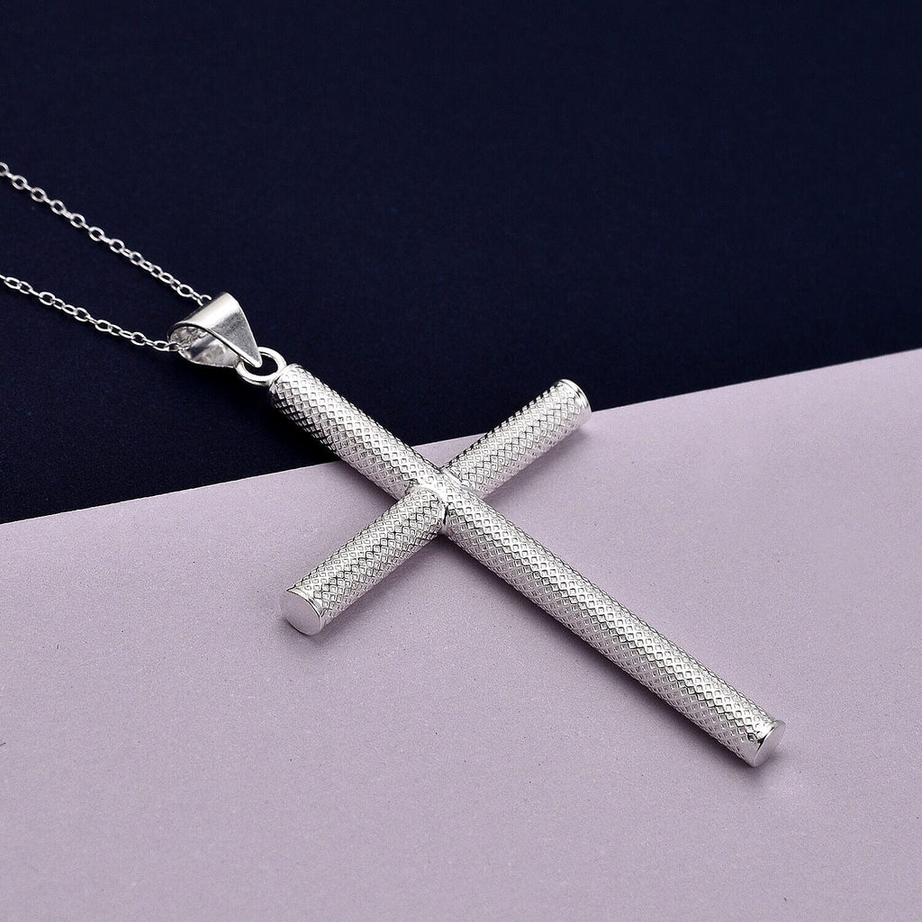 Sterling Silver Cross Pendant with Chain (Size - 18)