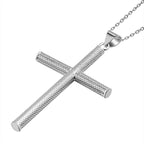 Sterling Silver Cross Pendant with Chain (Size - 18)