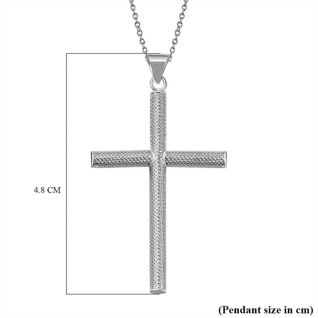 Sterling Silver Cross Pendant with Chain (Size - 18)
