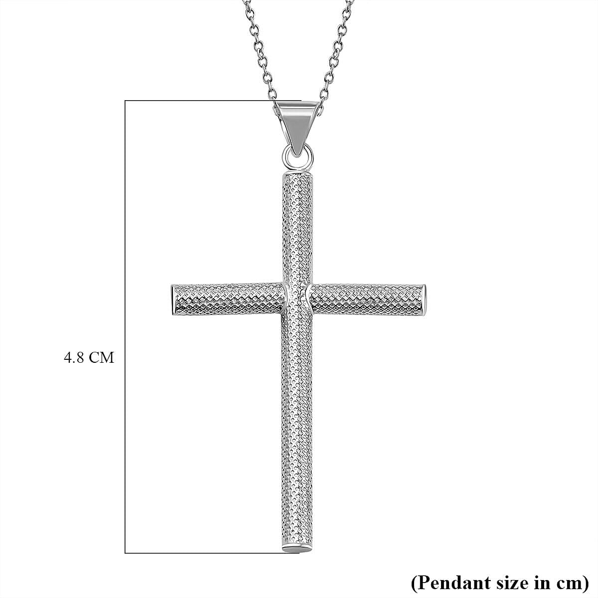 Sterling Silver Cross Pendant with Chain (Size - 18) 7279994 4