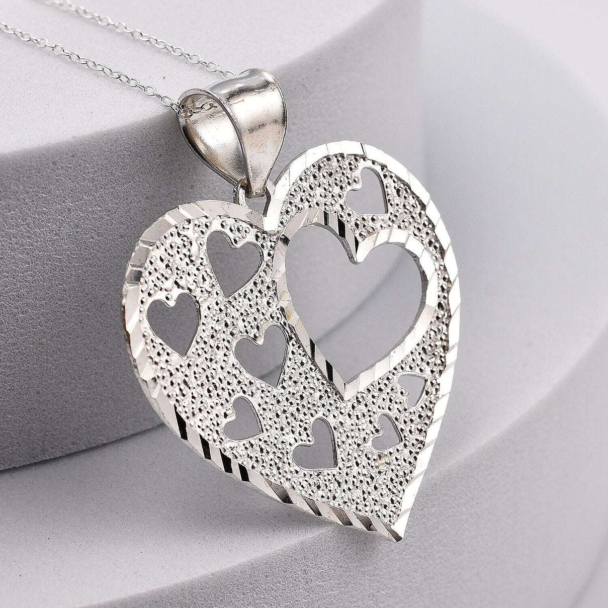Sterling Silver Heart Pendant with Chain (Size -18 ) 7489089 1