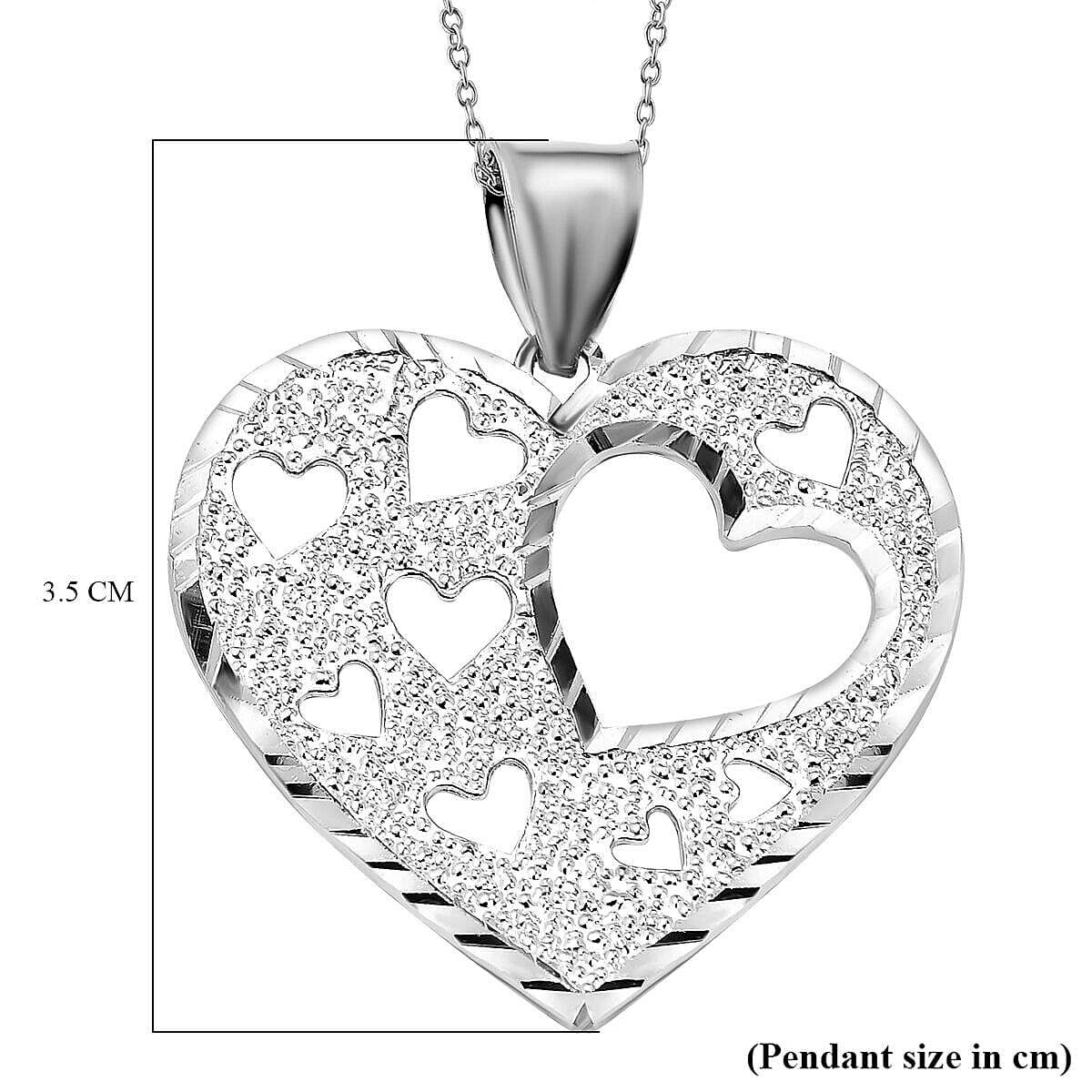 Sterling Silver Heart Pendant with Chain (Size -18 ) 7489089 5