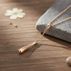 LucyQ Flexible Single Drip Pendant with Chain(Size 18-24) in 18K Vermeil Rose Gold Plated Sterling Silver