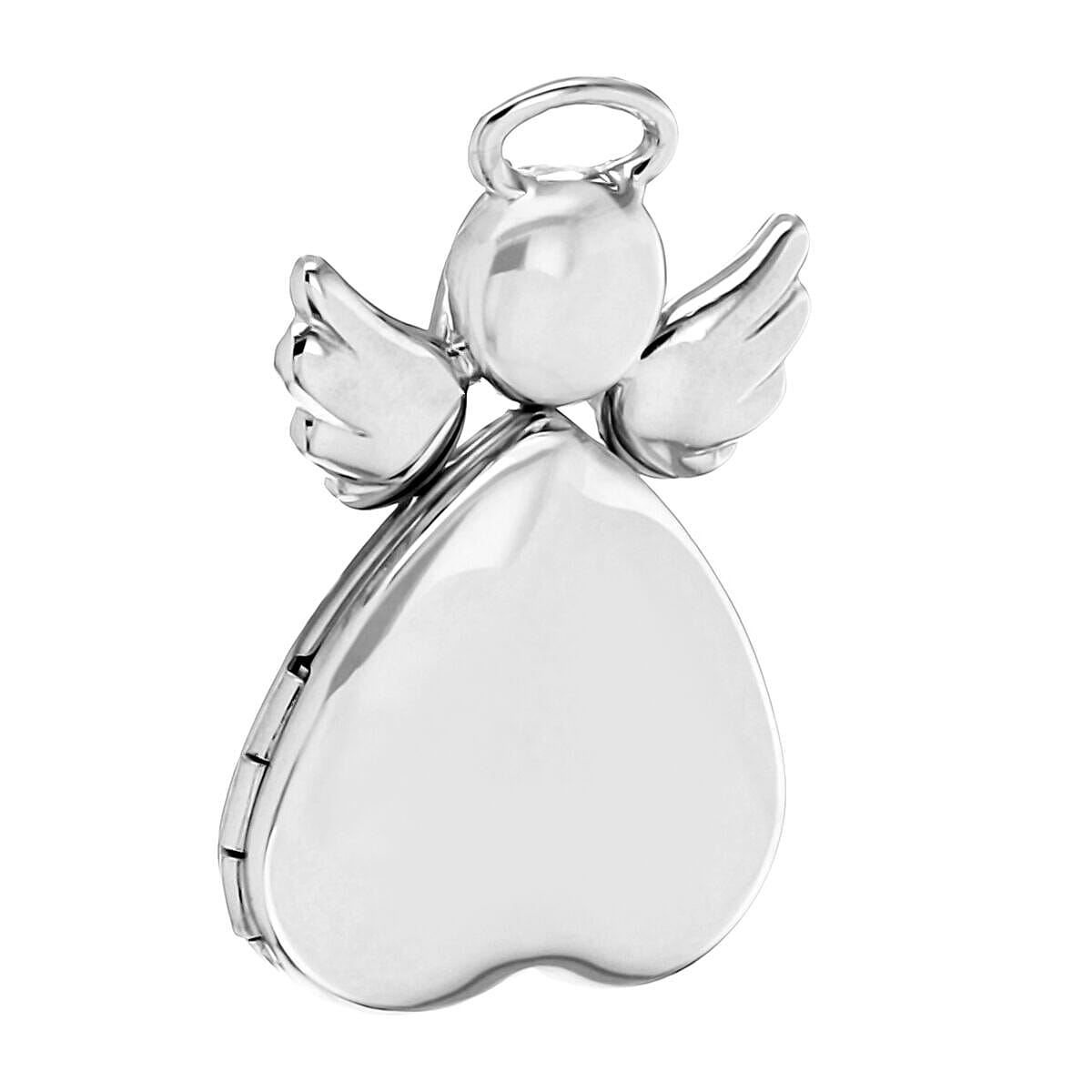 Sterling Silver 16mm x 25mm Polished Heart Angel Locket 7318122 0