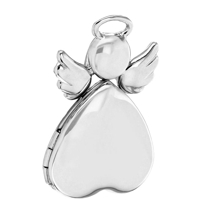 Sterling Silver 16mm x 25mm Polished Heart Angel Locket 7318122 1