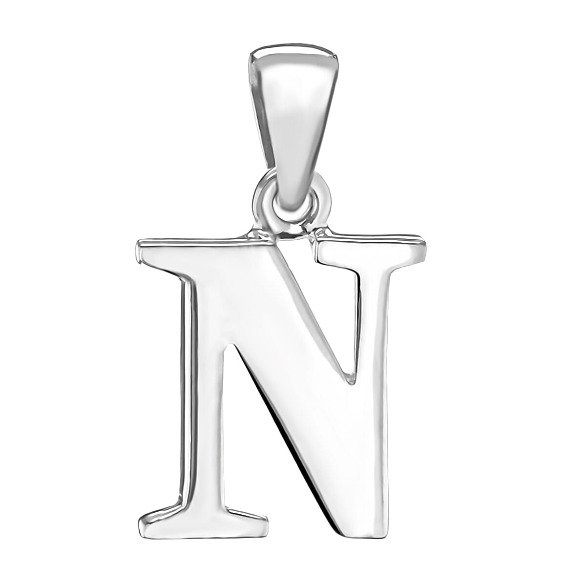 Sterling Silver 11.6mm x 20mm N Initial Pendant 7371387 0