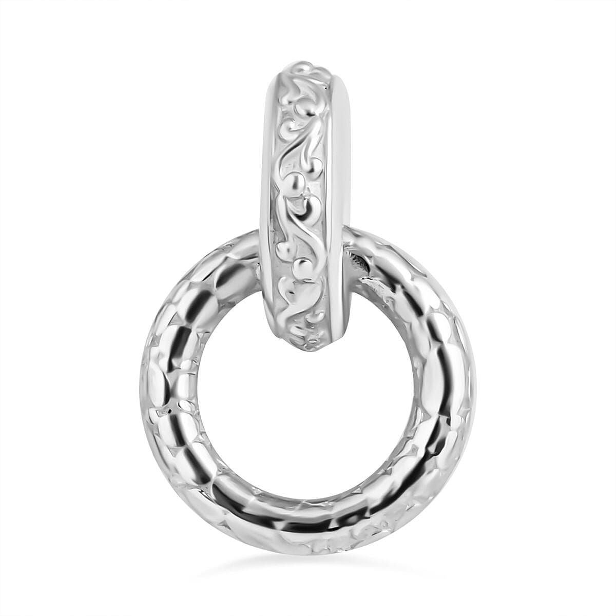 Royal Bali Collection - Dragon Scale Pendant with Leaf Pattern in Sterling Silver. 7620981 9